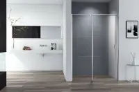 Душевая дверь в нишу Cezares Urban, стекло прозрачное, профиль хром, URBAN-B-12-110-C-CR