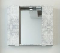 Зеркало-шкаф EMMY Агата 80 с подсветкой, светлый бетон