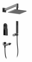 Душевая система скрытого монтажа с 3 функциями из латуни от бренда Ganzer GZ07065-C черный