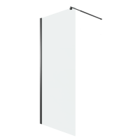 Душевая перегородка Niagara Eco NG-551-70BLACK (70х190) черный, стекло прозрачное, 1 место