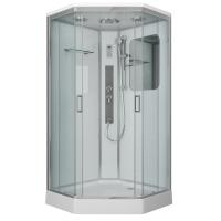 Душевая кабина Niagara Premium NG-6002-01GD (100х100х220) низкий поддон(16 см),стекло прозрачное,4 места