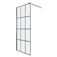 Душевая перегородка Niagara Eco NG-552-70BLACK (70х190) черный, стекло клетка, 1 место