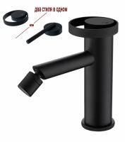 Смеситель для биде и раковины однорычажный литой из латуни от бренда Ganzer GZ19151-C черный