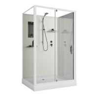 Душевая кабина Niagara Standart ST100/80/15Q/BK (100х80х200) прямоугольник,поддон 15см,распашная,проф.белый,без крыши,3 места