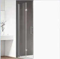 Душевая дверь Cezares Eco-O-50/50-C-Cr, 100 см, стекло прозрачное, профиль хром