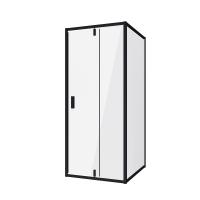 Душевой уголок Niagara Nova NG-83-8AB-A70B (80х70х195) прямоугольник, черный, дверь распашная, стекло прозрачное, 2 места