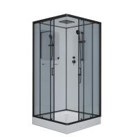 Душевая кабина Niagara Premium NG-6901-01Q BLACK (90х90х210) низкий поддон(16 см),черный,стекло тонированное,4 места