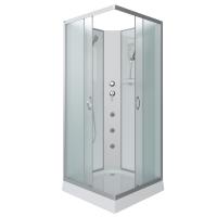 Душевая кабина Niagara Classic NG-1101-14BKG (90х90х200) низкий поддон(13см),стекло матовое,3 места с полкой