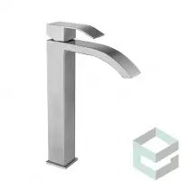 Смеситель для умывальника, высокий Vieir V303512 нерж. сатин