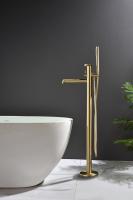 Напольный смеситель для ванны от бренда Ganzer из латуни GZ19181-S матовое золото