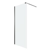 Душевая перегородка Niagara Eco NG-551-90BLACK (90х190) черный, стекло прозрачное, 1 место