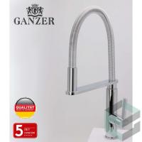 Смеситель для кухни Ganzer с выдвижным изливом и подключением под фильтр GZ16036 хром