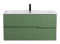 Тумба под раковину Cezares Duet-N-1000-2C-SO-PS-P, 100 см, подвесная, фисташковый софт