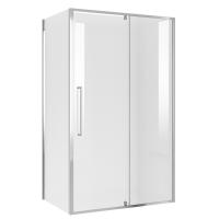 Душевой уголок Niagara Nova NG-66-11A-A80-34 (110х80х195) прямоугольник, хром, дверь распашная, стекло прозрачное, 2 места