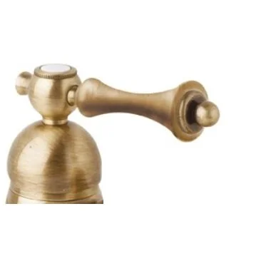 MARGOT-VDIM-02-Bi Встраиваемый однорычажный смеситель для душа с переключателем, бронза, ручка белая