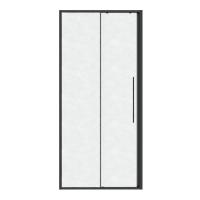Дверь в нишу Niagara Nova NG-34-L9CHGR (90х195) графит, раздвижная влево, стекло шиншилла, 1 место