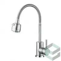 Смеситель для кухни гибким изливом Vieir V15022 сатин