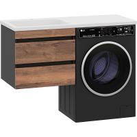 Тумба с раковиной Misty Коломбо 120 L УТ000015589 подвесная Дуб Галифакс Антрацит