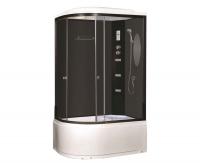 Душевая кабина Niagara Ultra NG-214-01RN (120х80х220) высокий поддон(48см),черный,стекло тонированное,4 места