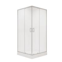 Душевой уголок Niagara Nova NG-6608-08 (90х90х195) квадрат, хром, двери раздвижные, стекло прозрачное, 1 место