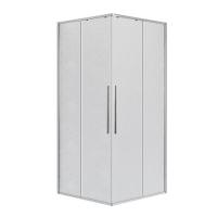 Душевой уголок Niagara Nova NG-3624-34 (100х100х195) квадрат, хром, двери раздвижные, стекло шиншилла, 1 место