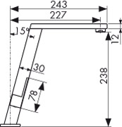 Смеситель KAISER Vico  кухня 2-х ручковый (серебро)