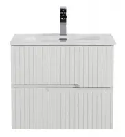 Тумба под раковину Cezares Duet-N-600-2C-SO-BL, 60 см, подвесная, Bianco Lucido