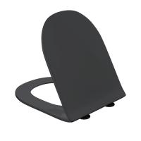 Сиденье для унитаза Grossman 4455BMS тонкое,  с крепежом черное матовое