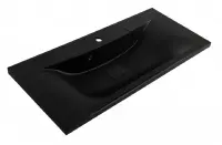 Раковина BelBagno BB1000/445-LV-ART-PR-NERO, 1000 см, искусственный камень, черный матовый