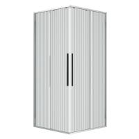 Душевой уголок Niagara Nova NG-4623-34 (90х90х195) квадрат, раздвижная, хром, стекло рифленое, 1 место