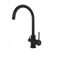 Смеситель KAISER Merkur кухня боковой под фильтр R-излив Ø35 (черный мрамор-308)