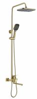Душевая система с тропическим душем из латуни от бренда Hansen  H33020-S матовое золото