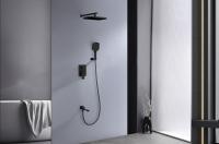 Встраиваемая душевая система из латуни с тропическим душем Ganzer  GZ05165-C черный