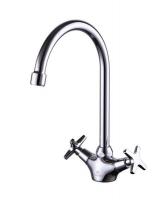 Смеситель KAISER Crystal кухня крест керамика "U"- излив