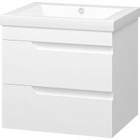 Тумба с раковиной Misty Софт 60 УТ000015046 подвесная Белая глянцевая