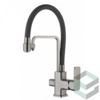 Смеситель для кухни с гибким шлангом и под фильтр Ganzer GZ12026-GH сатин/серый