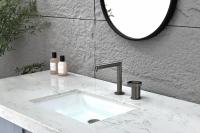 Смеситель на борт раковины 2 отверстия от бренда Ganzer GZ19114-Q графит