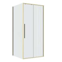 Душевой уголок Niagara Nova NG-44-9ASG-A90SG-34 (90х90х195) квадрат, раздвижная, золото сатин, стекло прозрачное, 2 места