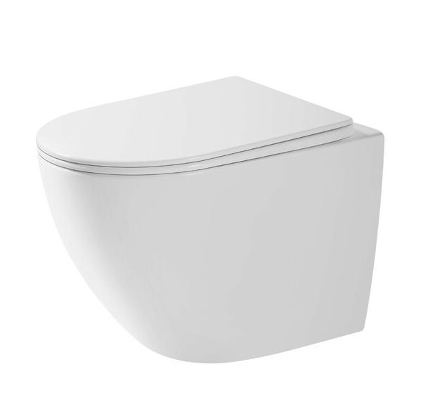 Унитаз подвесной Grossman Thin Rim GR-5601S тонкий ободок, белый с тонкой крышкой, микролифт