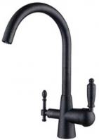 Смеситель KAISER Vincent кухня боковой под фильтр Ø35 (черный-мрамор)