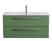 Тумба под раковину Cezares Eco-Cer-N-1000-2C-SO-PS-P, 100 см, подвесная, фисташковый софт