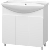 Тумба с раковиной Misty Чегет 85 УТ000013349 Белая глянцевая