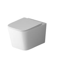 Унитаз подвесной Grossman GR-4404MSQ безободковый, смыв торнадо, белый матовый с тонкой крышкой, микролифт