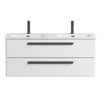 Тумба под раковину Cezares Eco-Cer-N-1200-2C-SO-2-BL, 120 см, подвесная, Bianco Lucido