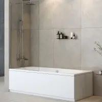 Шторка на ванну Cezares Liberta-V-1-TB-90/155-C-Cr, 90 см, стекло прозрачное, профиль хром