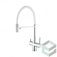 Смеситель для кухни с краном для фильтра Vieir V15039 хром/белый