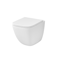 Унитаз подвесной Grossman GR-4497SQC безободковый, белый с тонкой крышкой, микролифт, смыв торнадо, закрытое дно