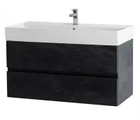 Тумба под раковину Cezares Molveno 46-100-2C-SO-NR, 100 см, подвесная, nero