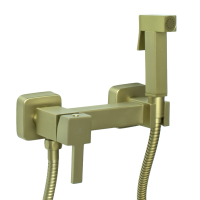 Смеситель c гигиеническим душем Ganzer GZ12201-S Set матовое золото