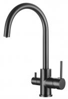 Смеситель KAISER Merkur кухня Ø35, боковой под фильтр /воронёная сталь